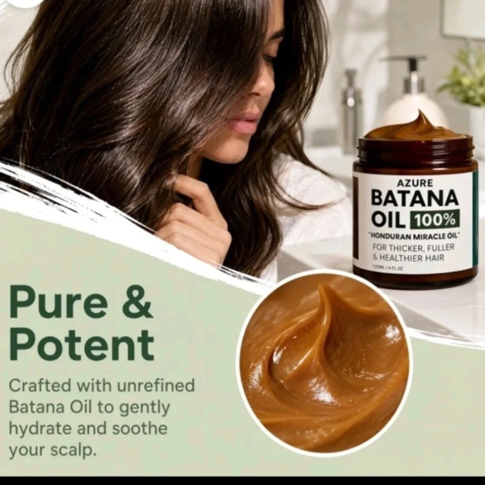 2-Pack | Azure Batana Oil Honduran Miracle Oil Growth Thicker Hair Treatment NEW